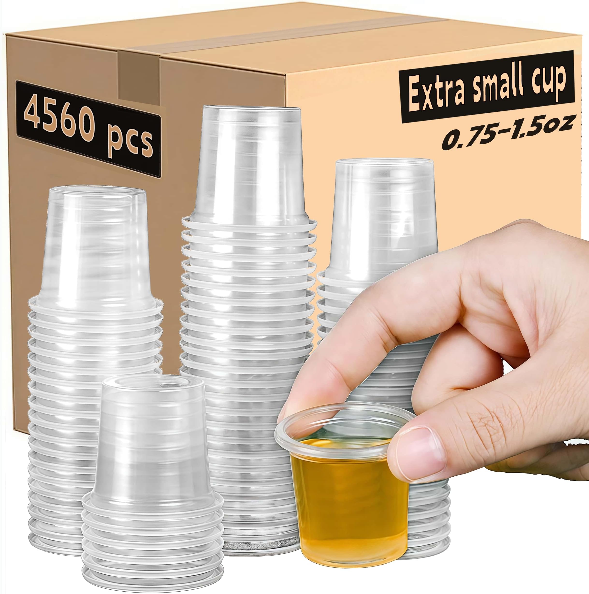 - 1.5oz 550 pcs Tiny Disposable Small Plastic Cups Mini Communion Jello Sample Tasting Little Shot Glasses Clear Cup 1 1.5 2 3 oz(1.6 oz small cup 【 550 pcs 】)