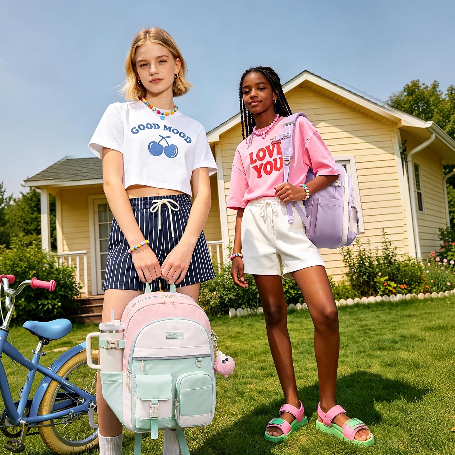 Lovevook School Backpack Teen Girl Student