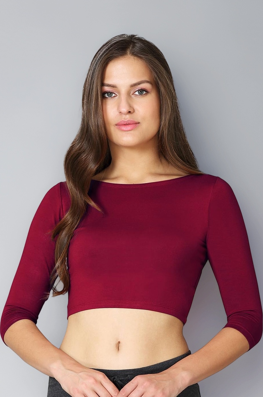 Women's Cotton Viscose Solid Half Sleeve Blouse