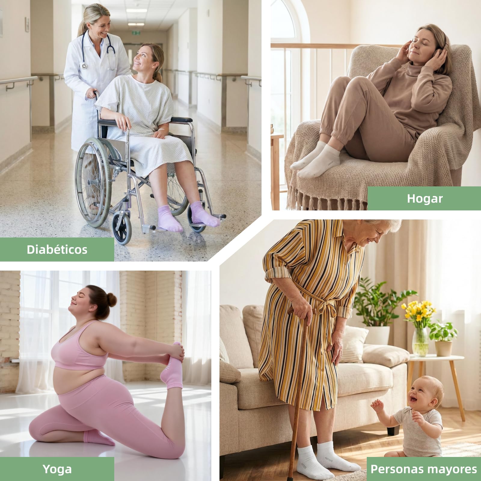 LOFIR Calcetines Tobilleros Diabéticos Mujer: Calcetines Cortos Antideslizante Bambú sin Elástico Sin Costuras Transpirables Anti-Olor Extra Ancho para Mayores Embarazadas Pie Linfedema
