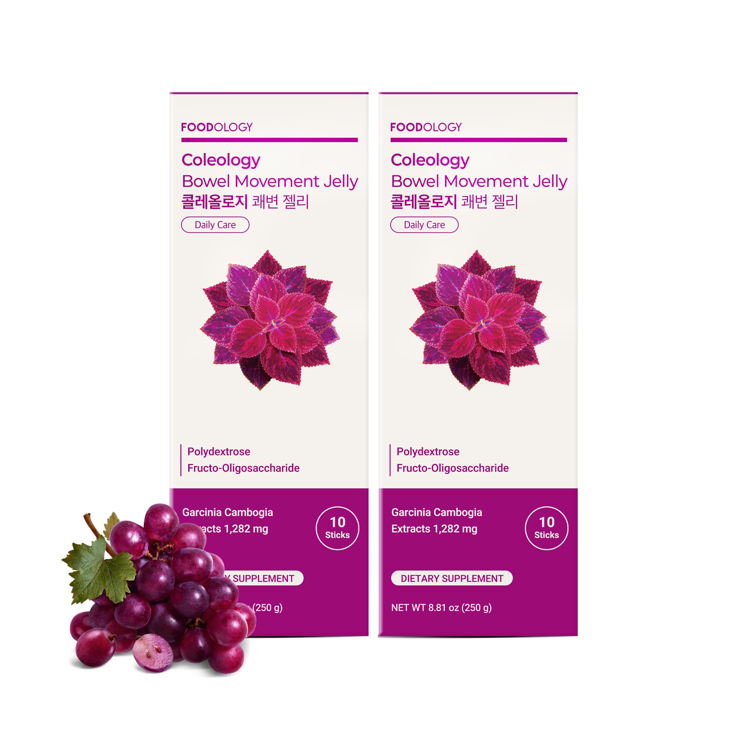 FOODOLOGY Coleology Bowel Movement Jelly, Grape &amp; Prune, 20 Sticks