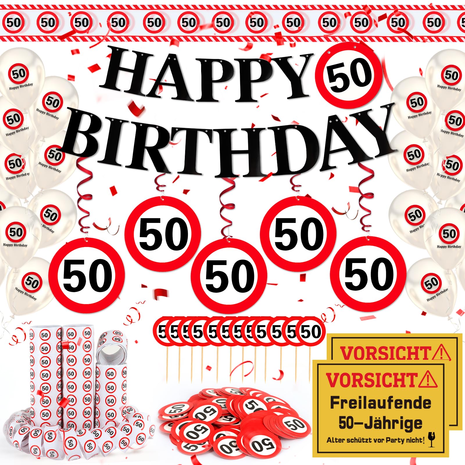 WenmthG 18-60 Geburtstagsdeko Geschenk set