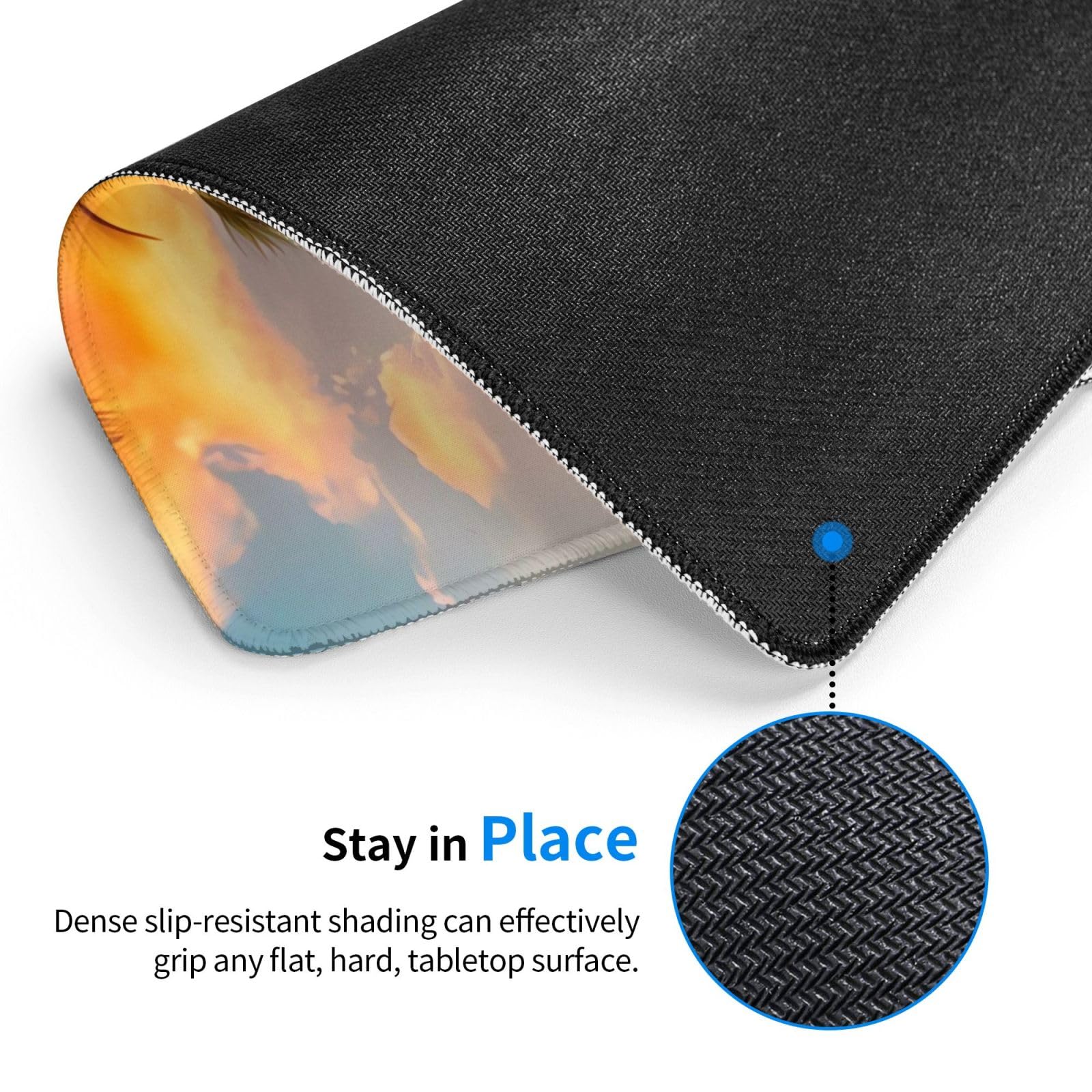 Armanza Tapis De Souris Coloré Abstrait Montagne, Tapis De Souris Carré Lavable En Tissu Personnalisé Avec Motif, Pour Jeu, Bureau, Maison, Base En Caoutchouc Antidérapant