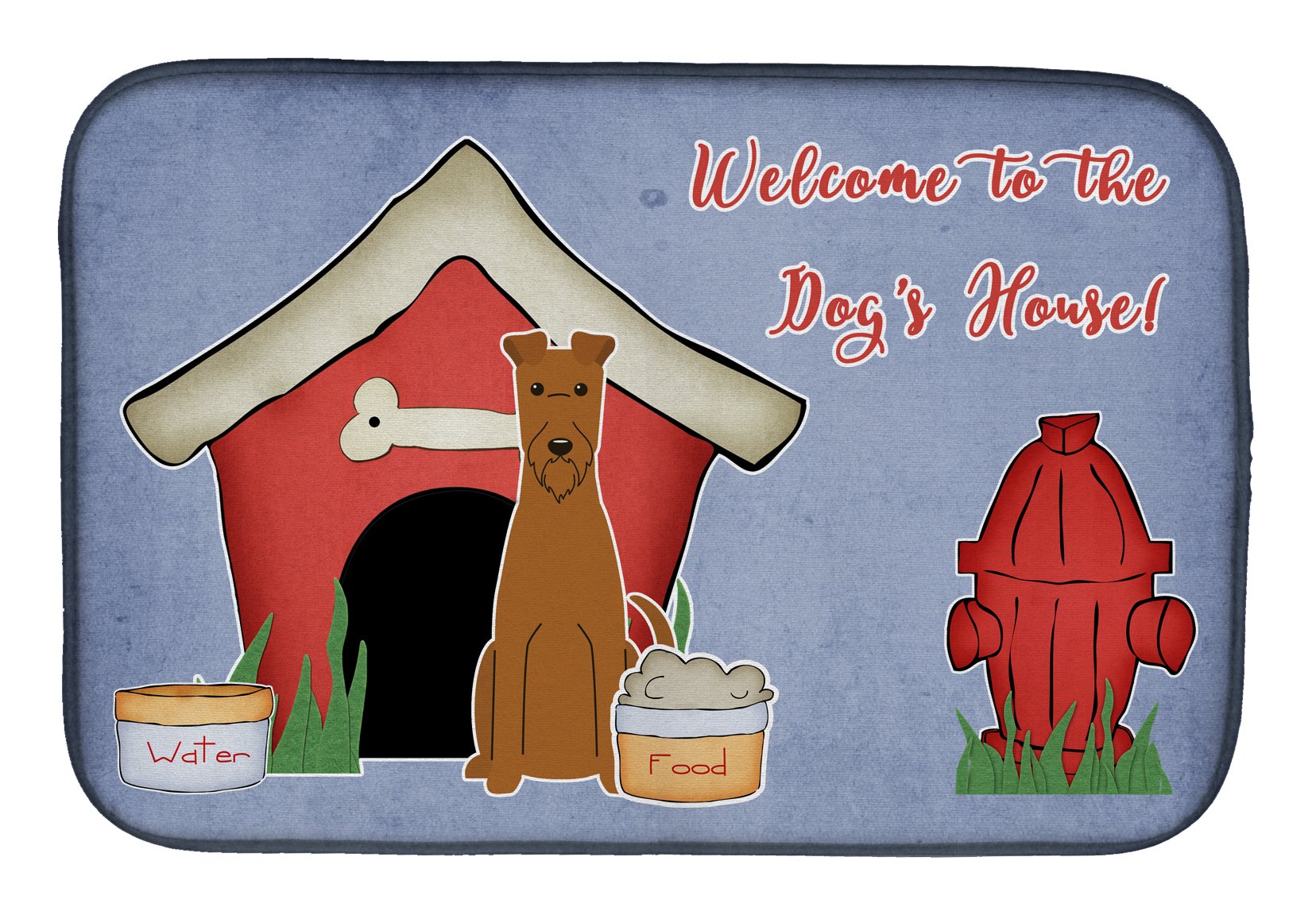 Tapis égouttoir à vaisselle microfibre absorbant motif terrier irlandais