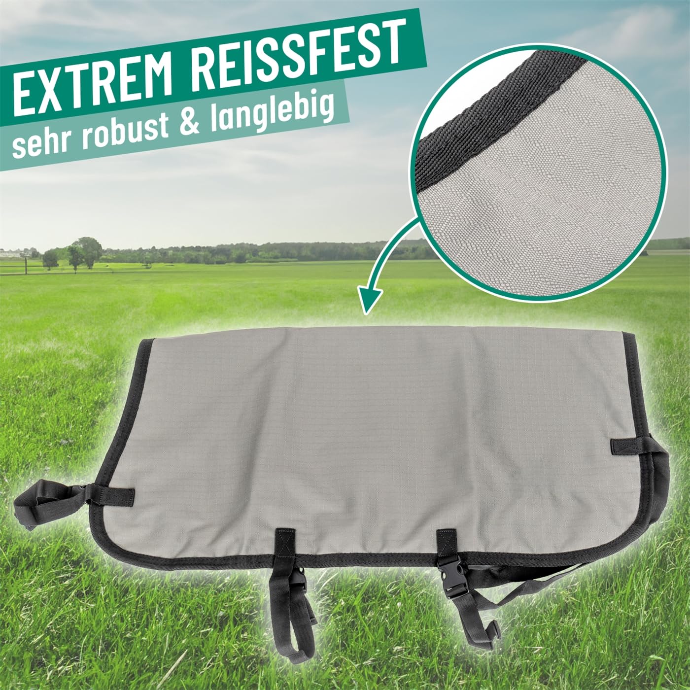 Göbel Kälberdecke 70cm, grau Thermodecke für Junge Kälber als Kälteschutz