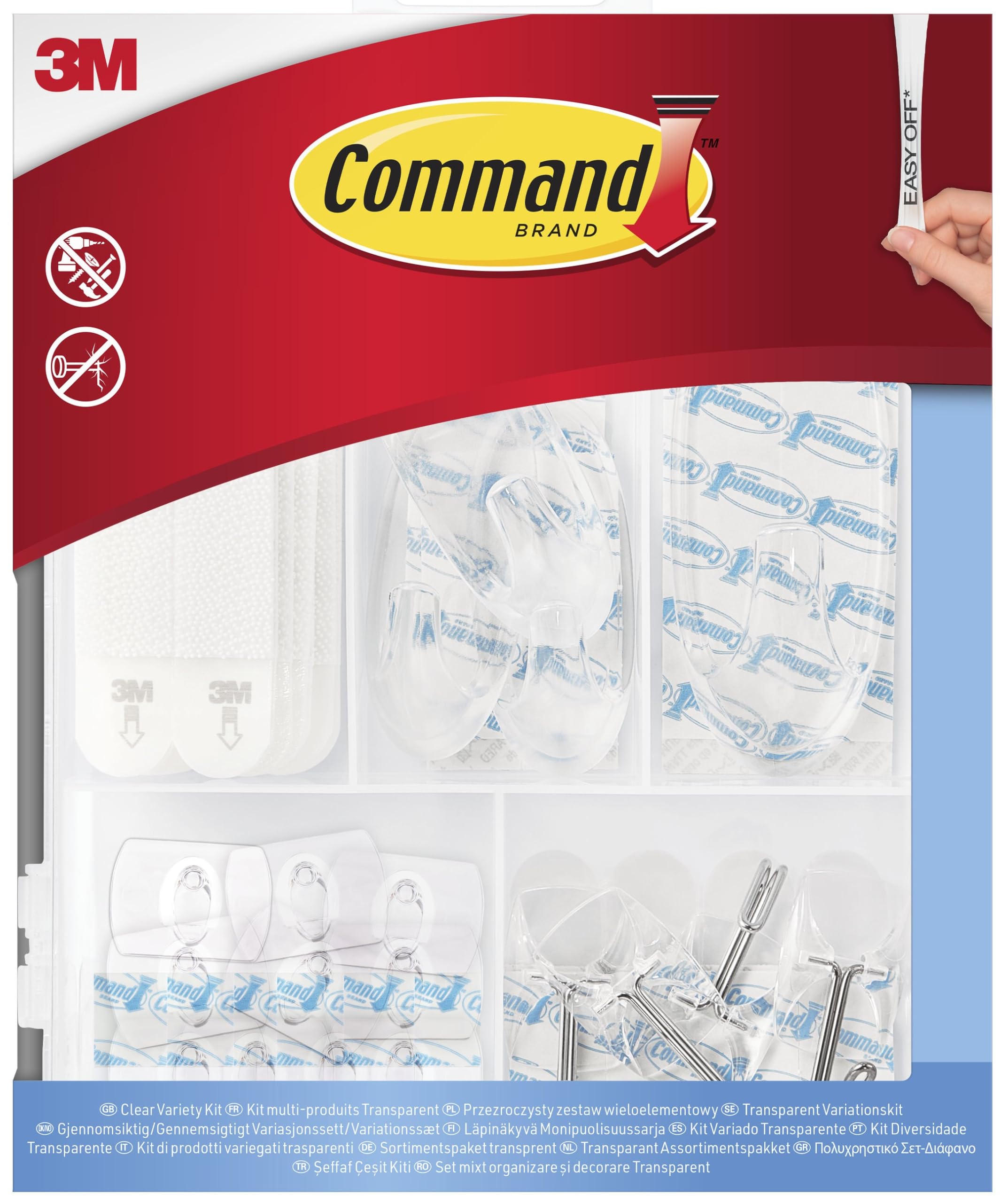 Command Hang and Decorate Kit, Assorted Adhesive Strips and Hangers for Home Decor, Framed Pictures, Light Objects, Damage Free Hanging