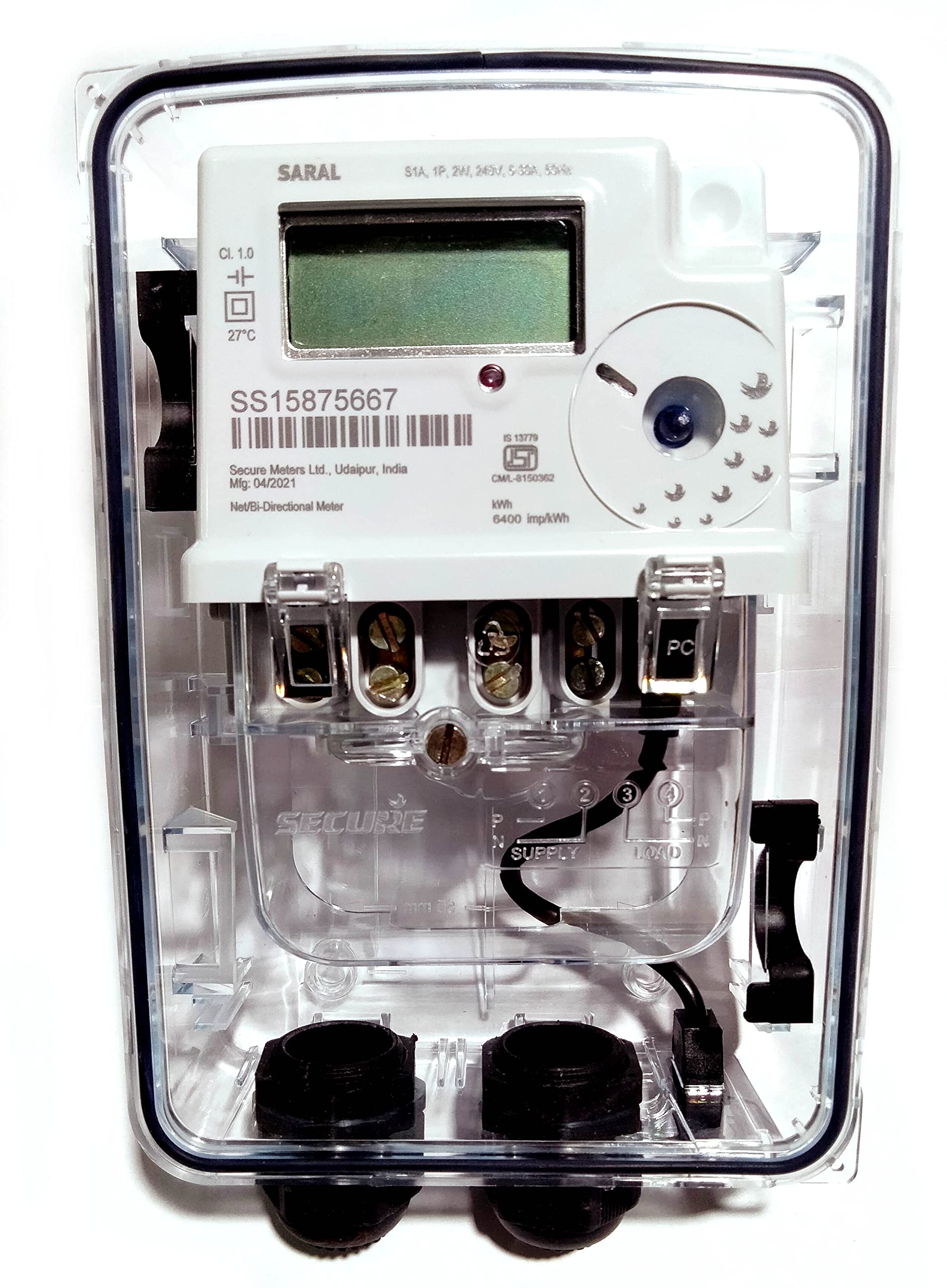 Secure Saral 5-30A Net Bidirectional Meter for Solar Application