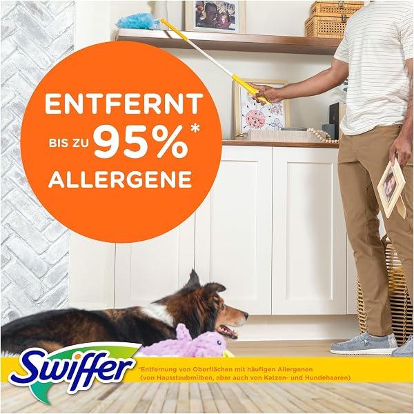 Swiffer Dust Magnet XXL (handle + 2 cloths) Duster against dust, pet hair and allergens - 5