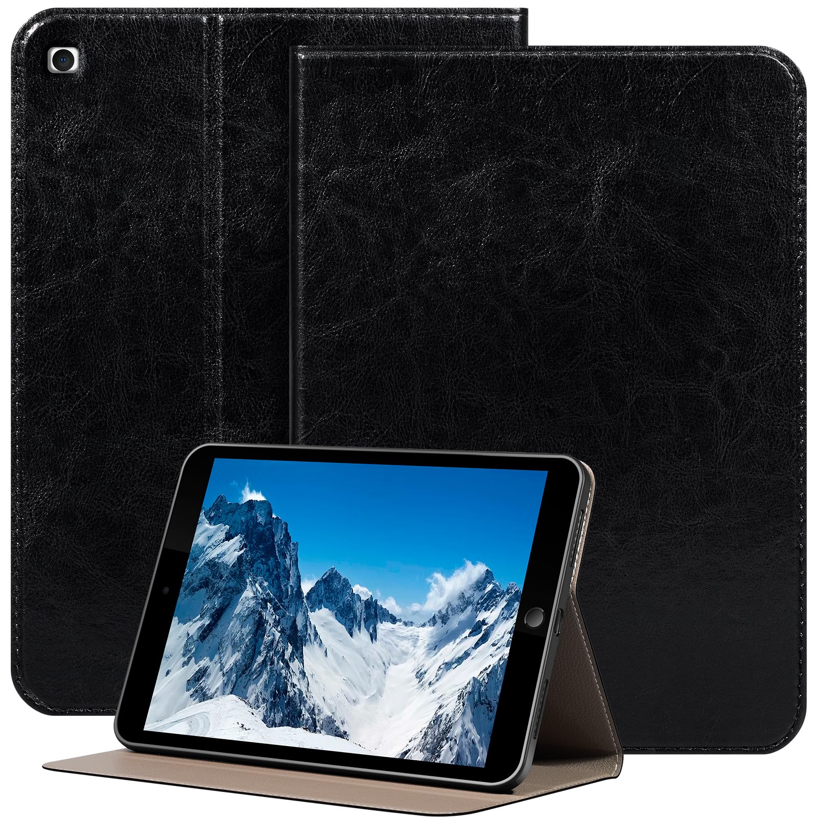 NANRUIL「対応している」Ipad 10世代/11世代(A16) ケース 10.9 インチ 2022/2025 機種(A3354/A3355/A2696/A2757) レザー タブレットカバーケース 保ほごカバー ほごスリーブ、オートスリープ/ウェイク.ブラック