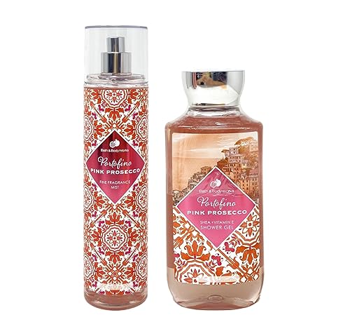 Bath & Body Works Portofino Pink Prosecco - Fragancia en espray y gel de ducha, tamaño completo