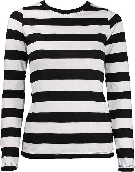 Long Sleeve Striped Shirt Black 