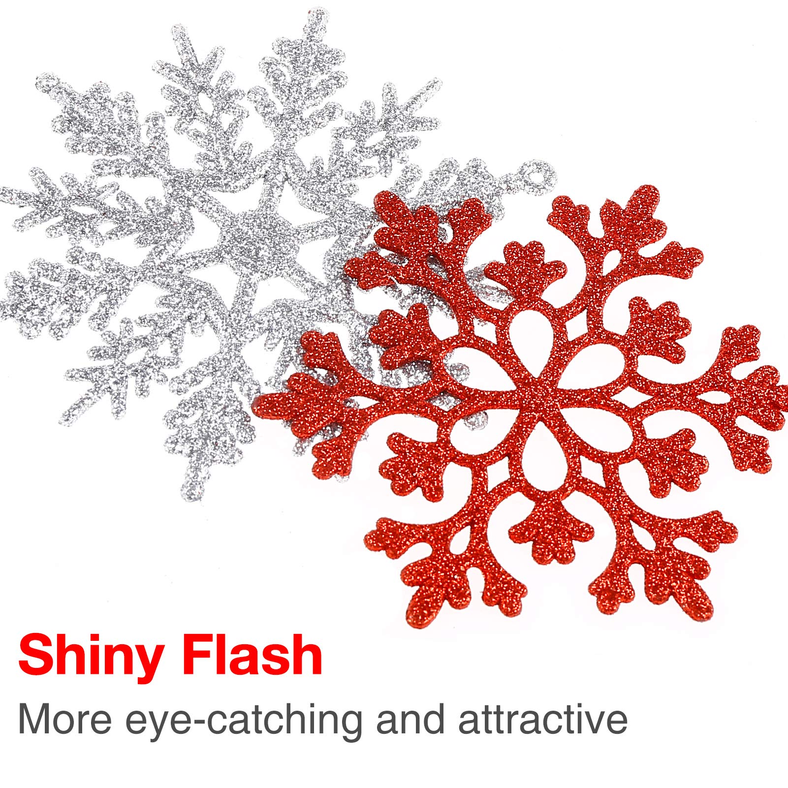 6 pièces-ensemble décoration de noël flocon de neige wapiti tourbillon