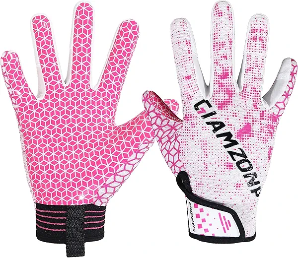 AIGEVTURE Youth Football Gloves for Kids with Sticky Receiver Grip - Snug Fit for Boys & Girls Junior Flag Football