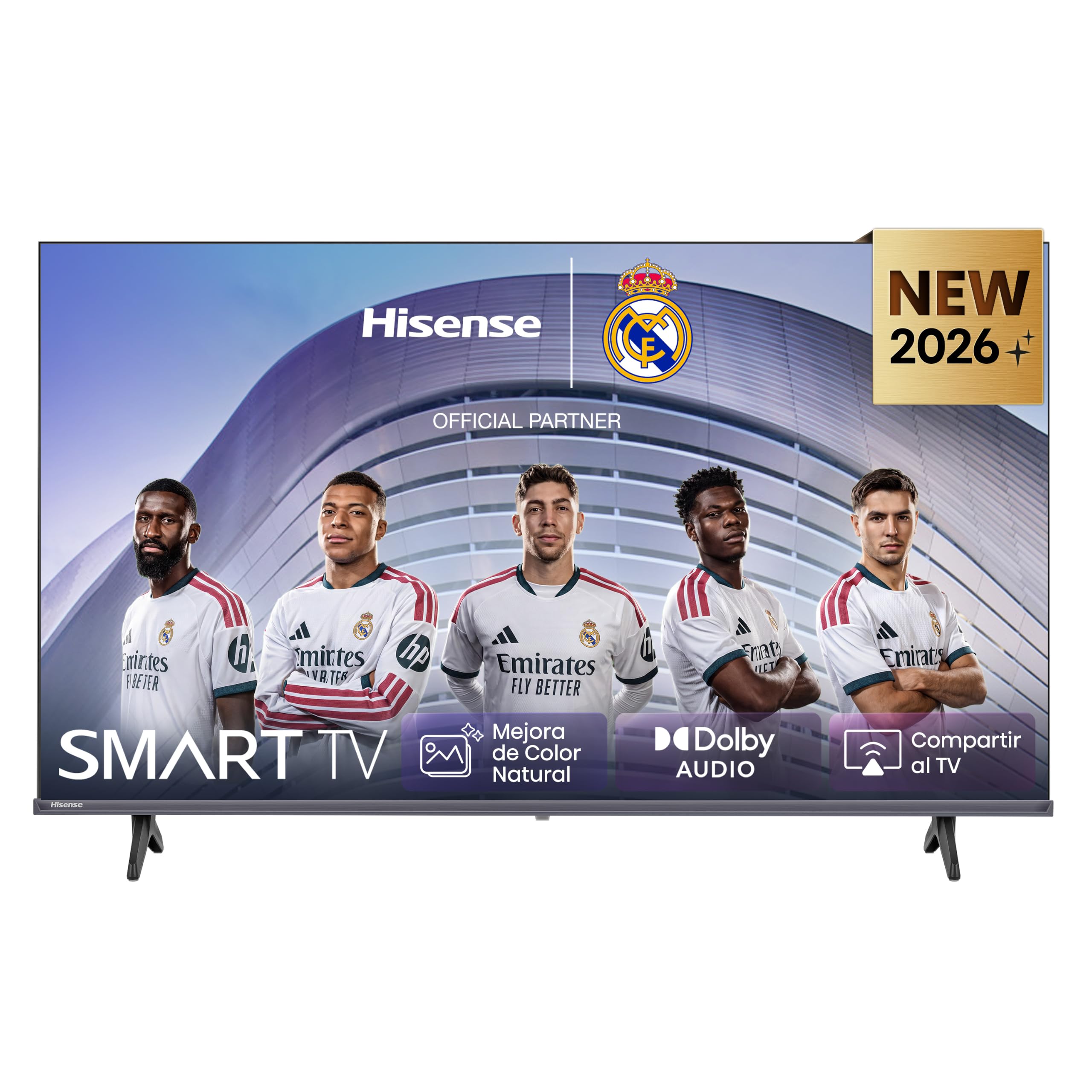 Hisense 32A4S – HD Smart TV 32 Pulgadas, Natural Colour Enhancer, Dolby Audio, Share to TV, Reducción de Ruido, Modo Juego, Airplay, Smart Home Ready