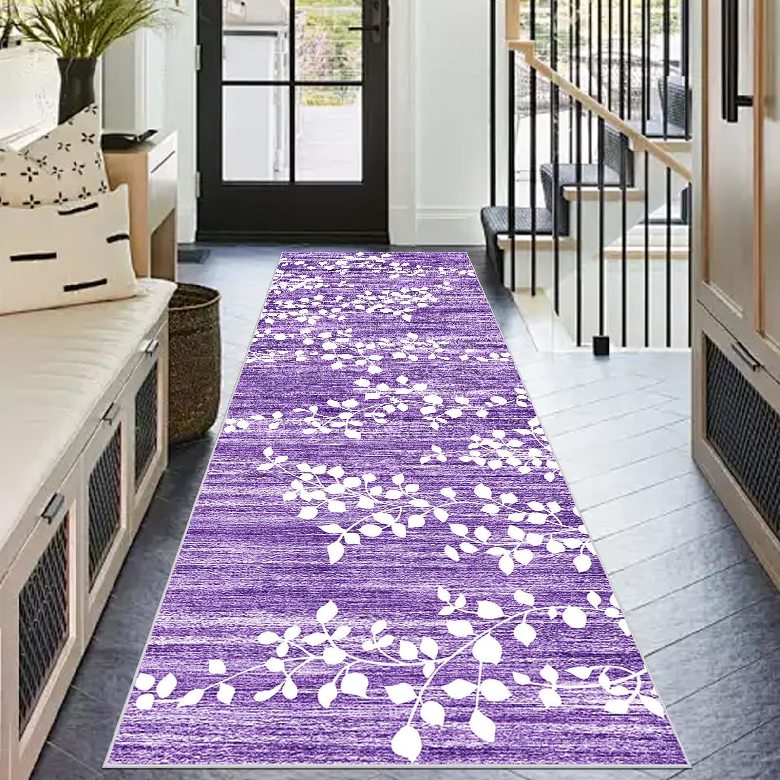 Długie dywaniki do korytarza, antypoślizgowe maty kuchenne 80 x 500 cm zmywalny dywanik do korytarza, dywanik do przedpokoju, maty do wejścia kuchnia pralnia sypialnia