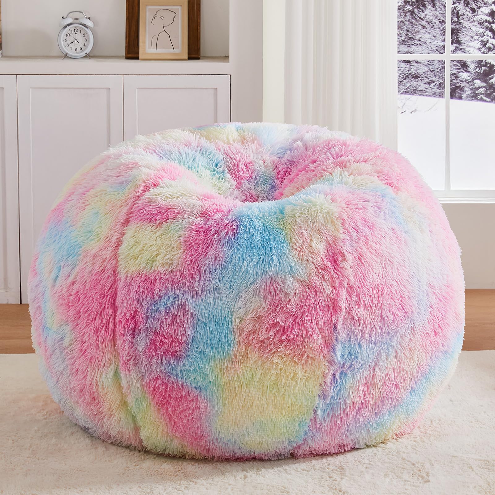 ELLY RAINBOW クッション Amazon.com: Rainbow Bean Bag Chair - Giant Bean Bag Chairs for