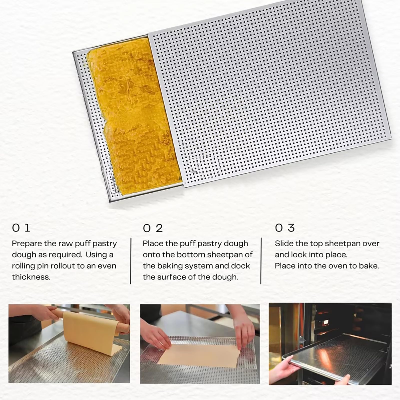 Plat cuisson millefeuille,plateau four rectangulaire alliage d'aluminium