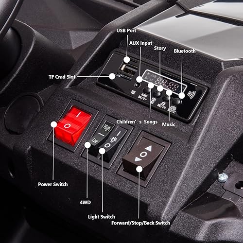 Miniatura 5 de POSTACK Nueva versión 2024 de juguete de paseo de 24 V para niños grandes, auto eléctrico de juguete de 2 plazas, auto de paseo para niños con
