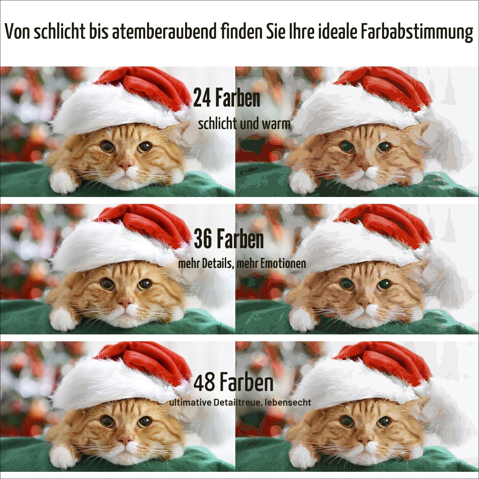 KURUMi 24/36/48 Farben – Malen nach Zahlen Personalisiert für Erwachsene, eigenes Bild gestalten für Anfänger, Erstelle Einzigartige Wandkunst aus Deinem eigenen Foto von Liebe, Kind oder Haustier