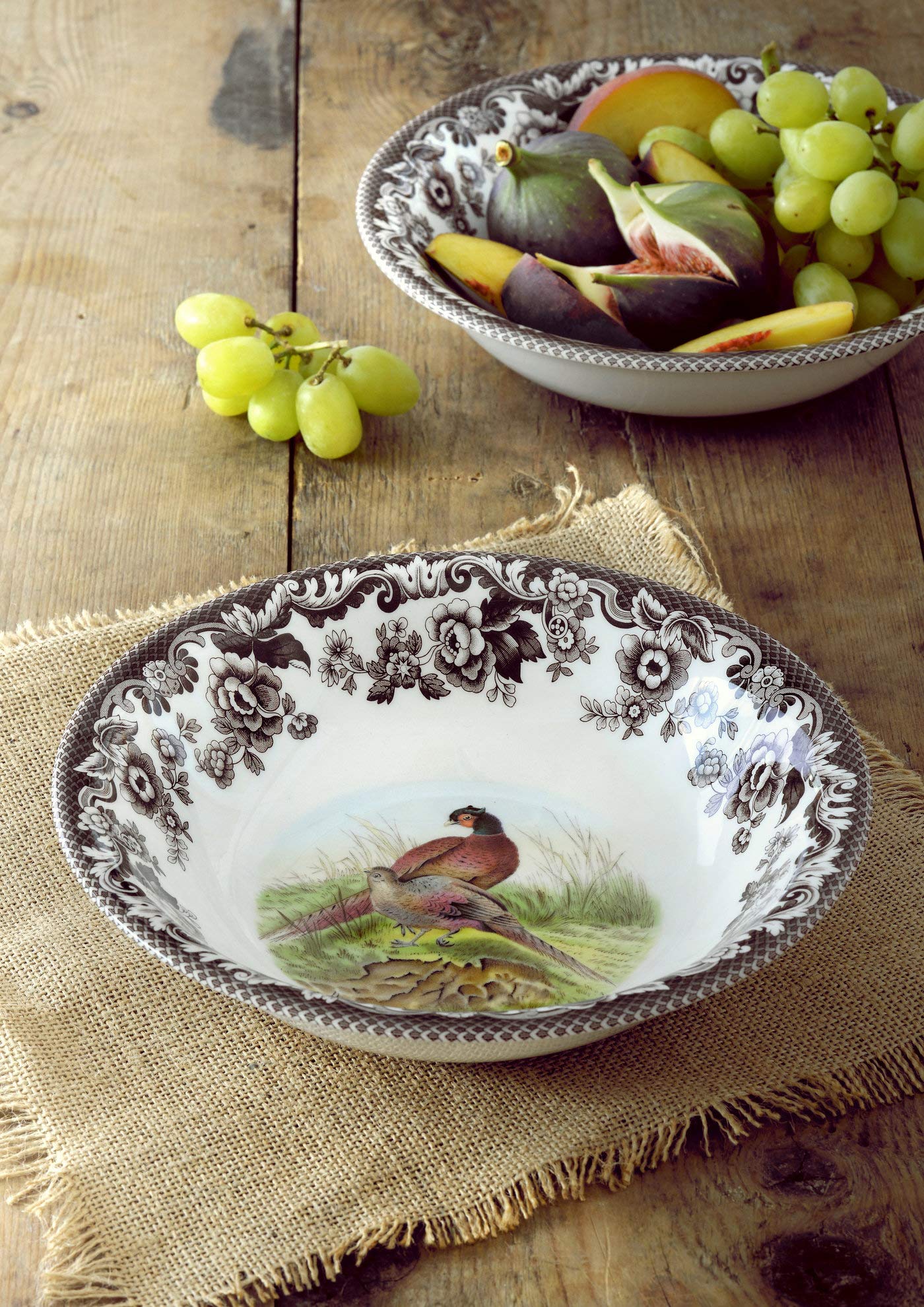 Amazon.com | Spode Woodland Bread Tray Pheasant Design (15.25in x