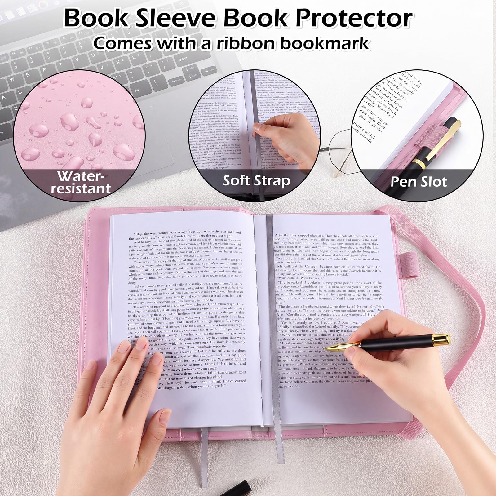 Motipuns Protège-cahier double AA pour 12 marches et 12 traditions, rose