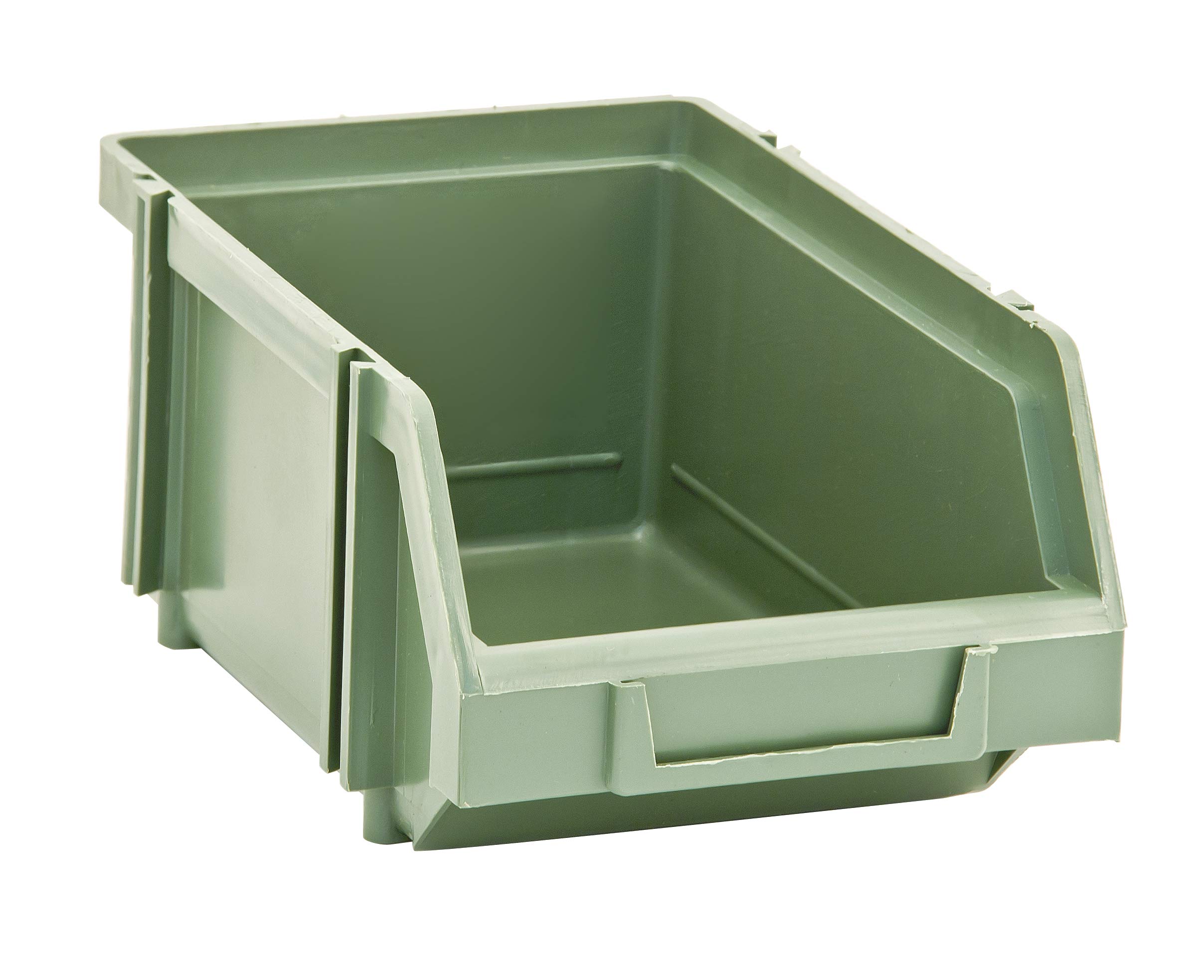 Set 12 contenitori a bocca di lupo in PST AU - L 108 x H 75 x P 167 - Verde