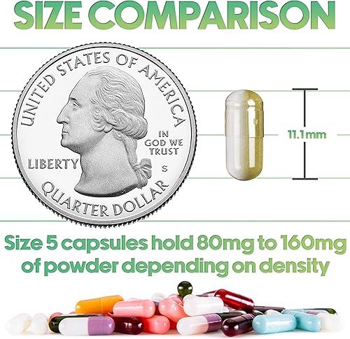 Miniatura 2 de XPRS Nutra Cápsulas vacías de tamaño 5  500 cápsulas de gelatina vacías muy pequeñas  Cápsulas de píldoras vacías  Llenado de cápsulas de bricolaje