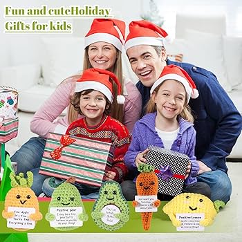 REFINEMENT Funny Positive Potato, Ornaments With Positive Affirmation Card Knitted Potato Doll Office Decor Home Decoration Handmade Woven Vegetable Fruit Doll I.461135613