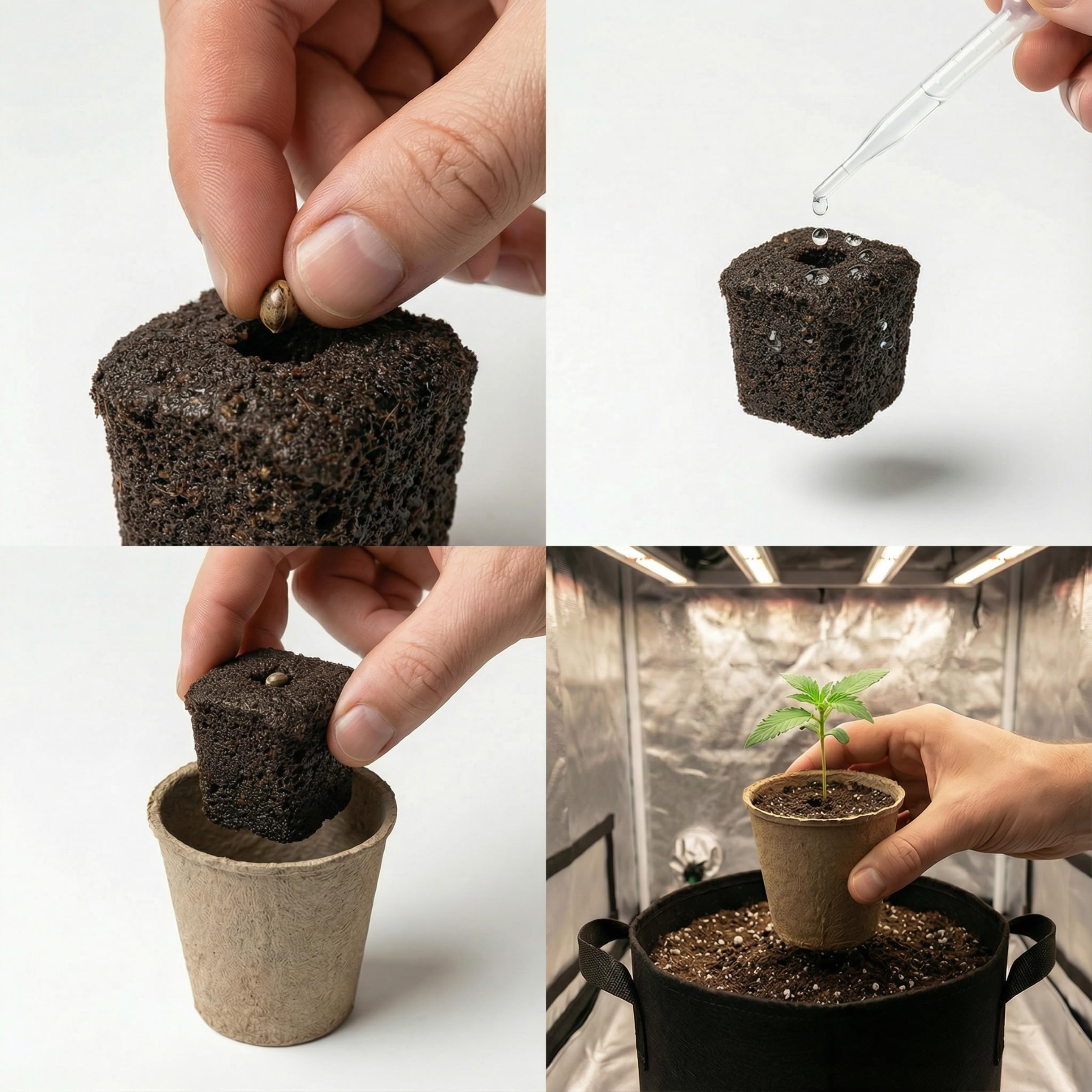 Cannabis Anbau Starter-Kit/Set für drei Gras/-Weed Pflanzen inkl. Anbauanleitung und Zubehör (3x Girl Scout Cookies Auto)