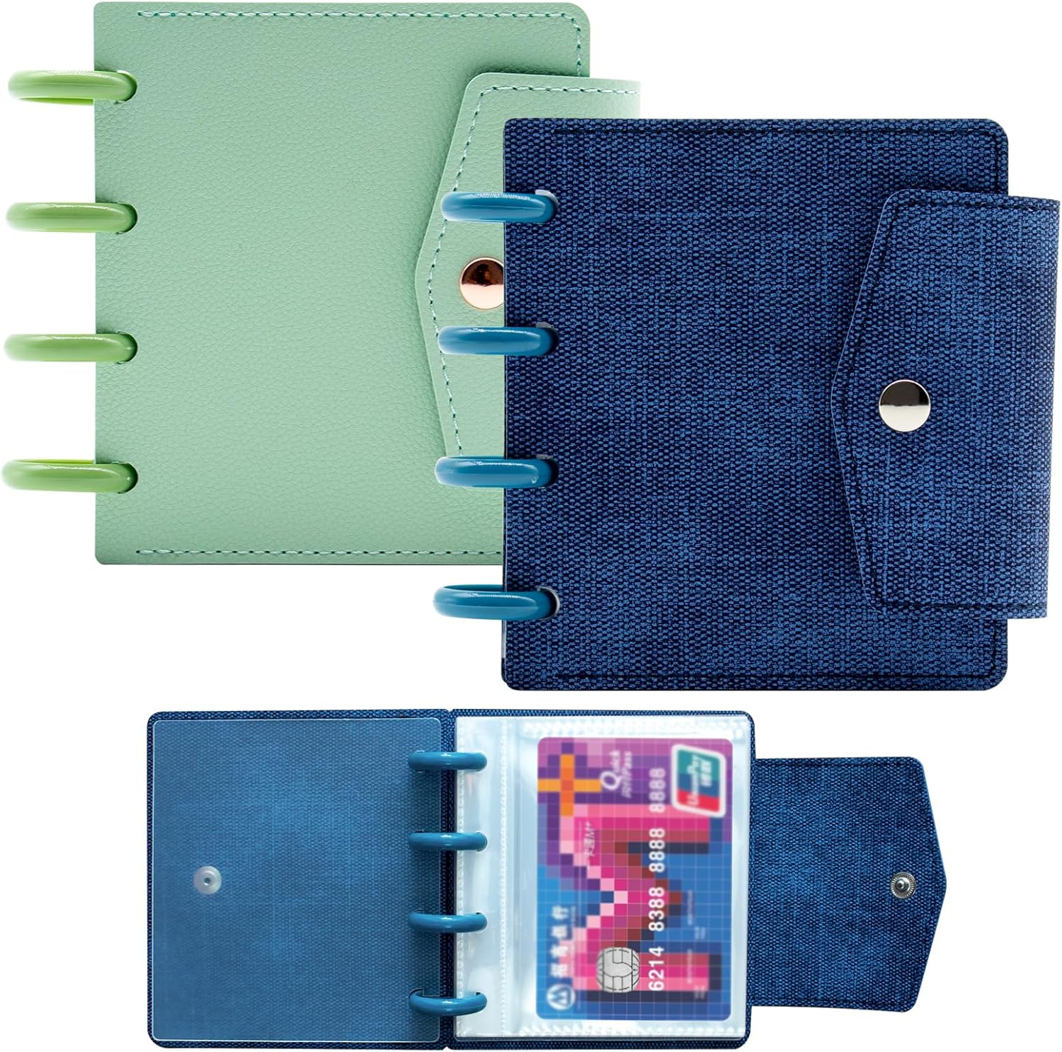 Hearoo 2 Pack Credit Card Holder, Business Card Organizer