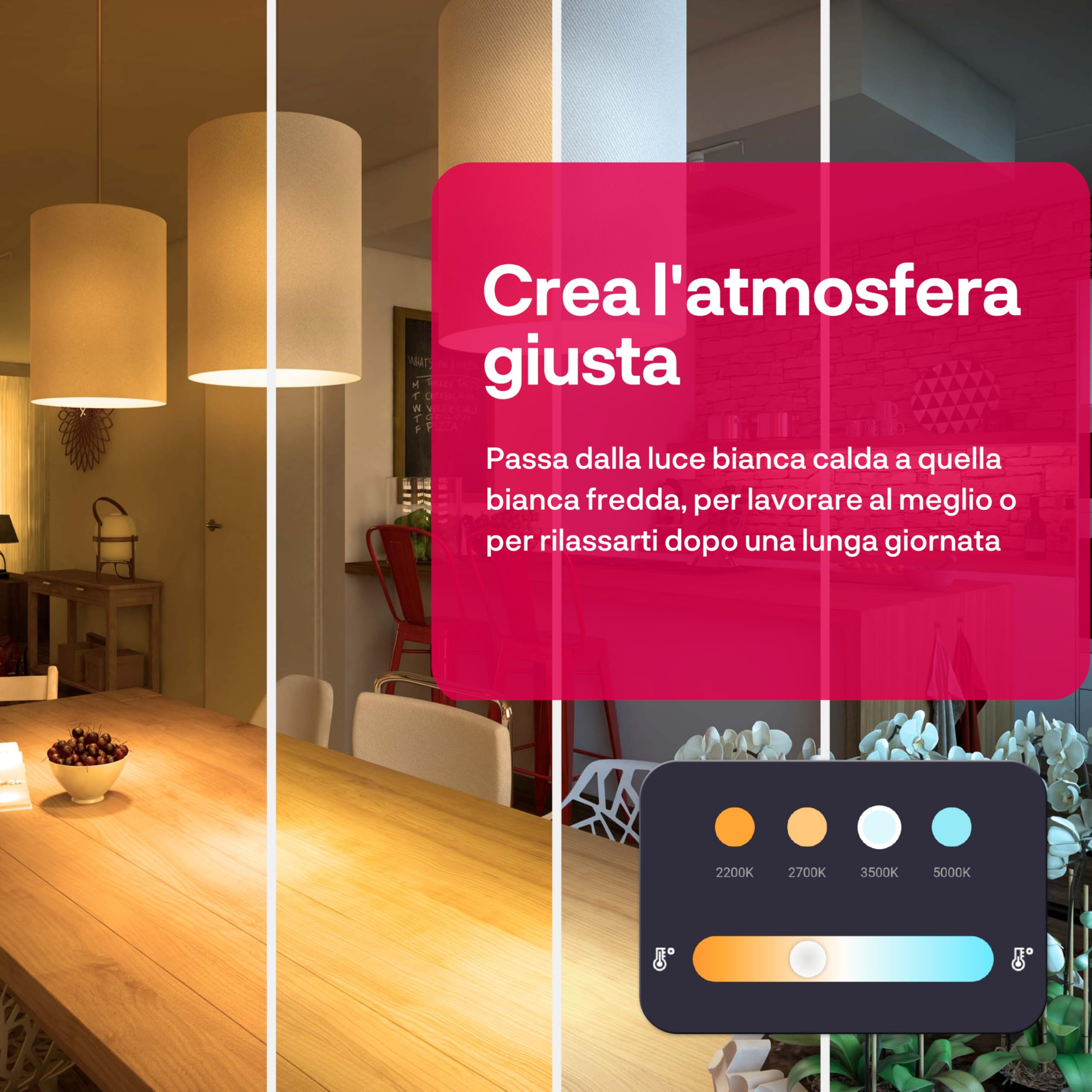 innr Lampadina Smart E27, per Hue* e hub Zigbee, Confezione da 4 | LED, Luce Bianca Calda e Fredda, 2000K-6500K, 50% di Luce in Più, 1150 lumen, Dimmerabili