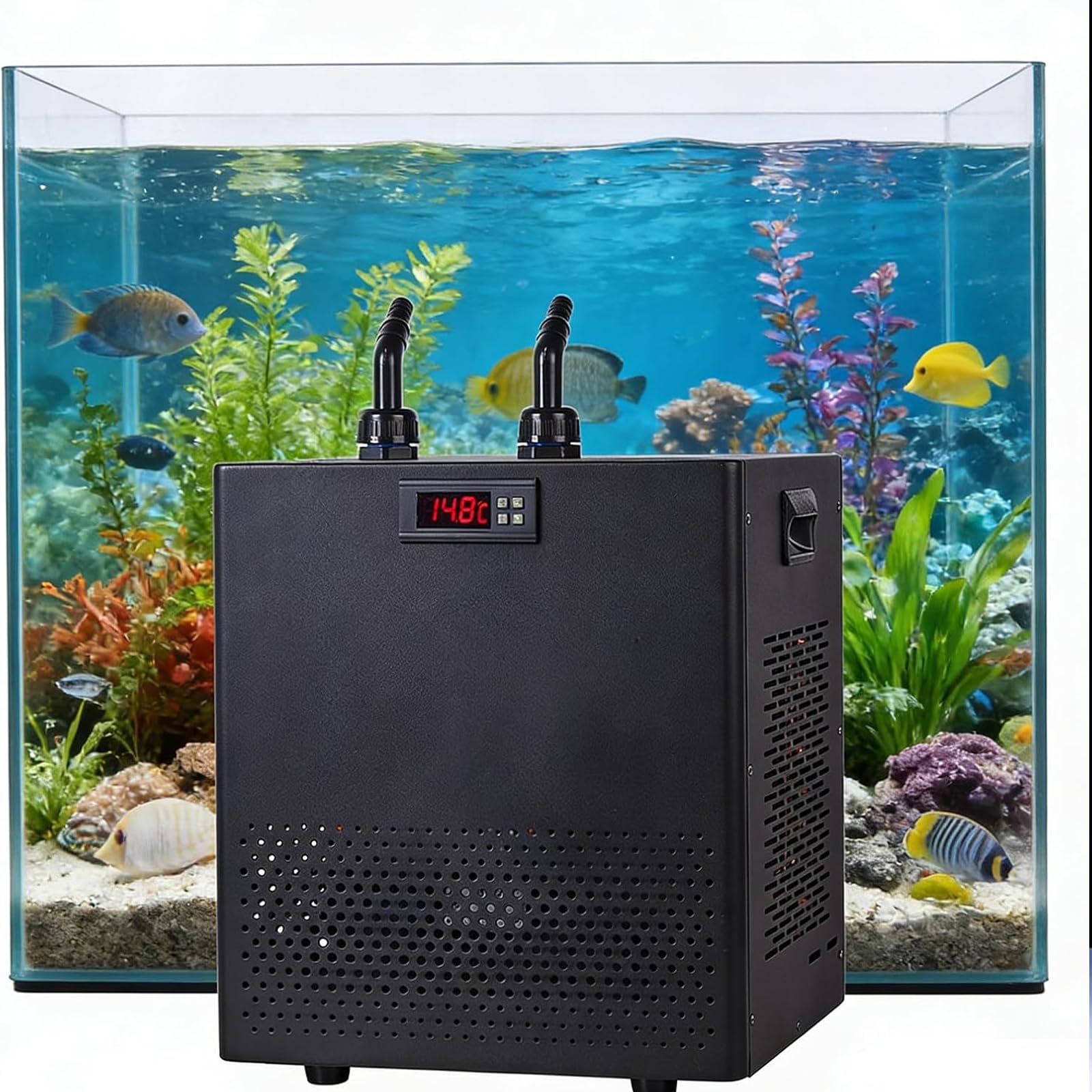 Enfriador De Acuario De 100/160/300 L, Enfriador De Inmersión En Frío, Temperatura Ajustable De 5 A 40 ℃/41 A 104 ℉, Uso Silencioso, para Ajolotes, Medusas, Corales Y Camarones. 100 L/26,4 GAL