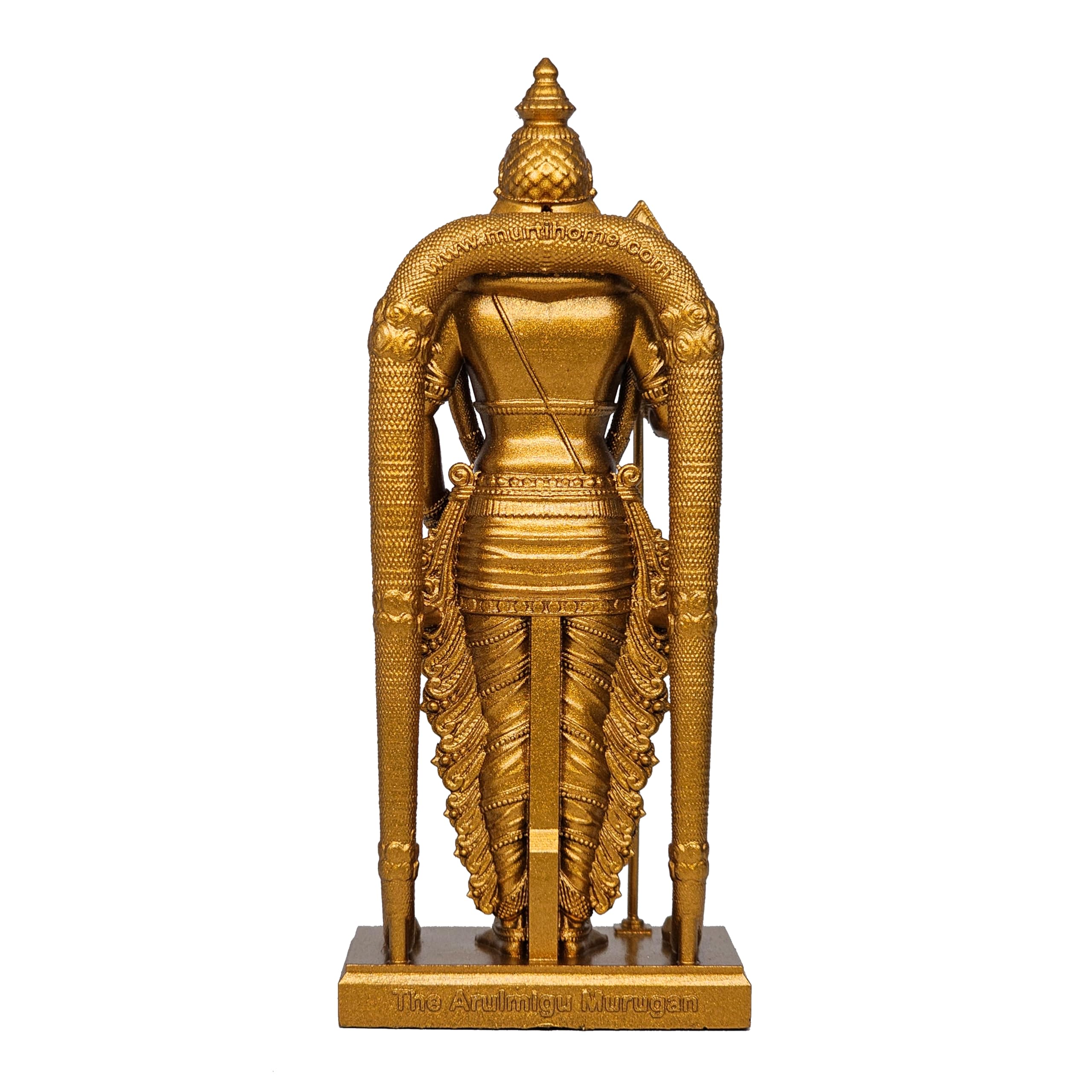 Murugan Statue - Golden Hindu Idol for Car & Home -4
