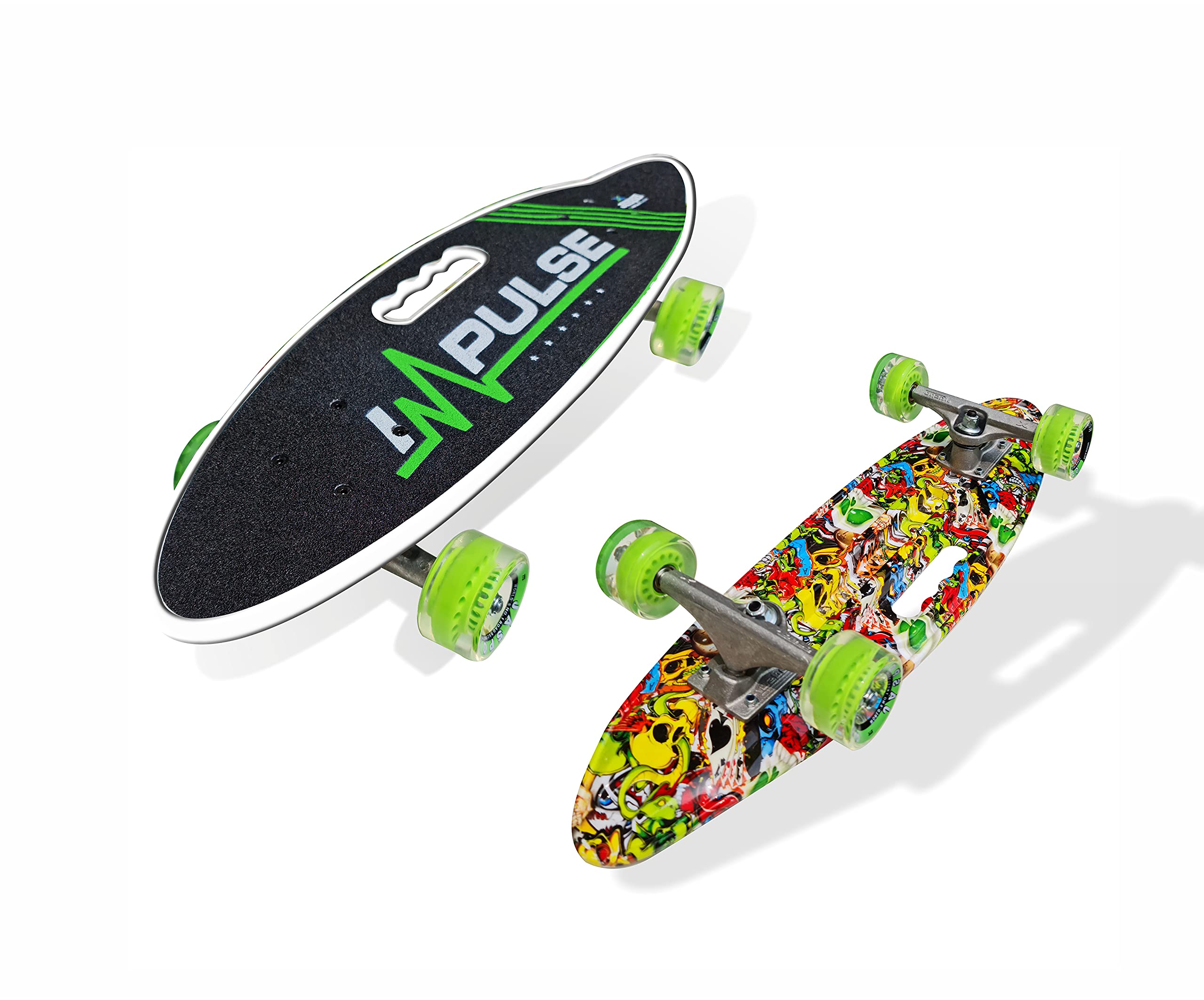 JASPO Cruiser Skateboard 25.5 X 7 Inches Best for Beginners and Professionals with 65 mm 80A Hardness PU Wheels, ABEC-7 High Precision Bearings, Good for All Age Groups (Impulse) (B09BD1ZD1C) Amazon Price History, Amazon Price Tracker