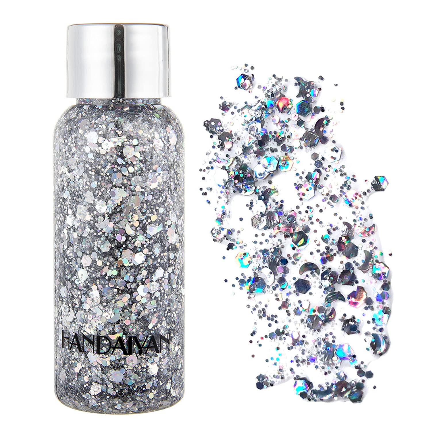 Holographic Body Glitter, TEOYALL Long Lasting Glitter Shimmer Chunky Sequins Glitters for Body, Face, Hair Makeup (Pink) : Beauty & Personal Care