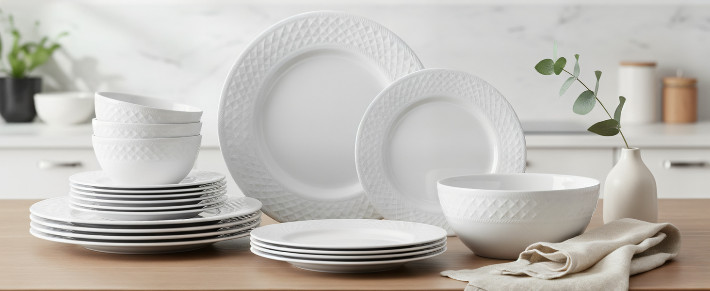 Amazon.com | QUANSHANGJU 12-Piece Dinnerware Set for 6 (18-Piece