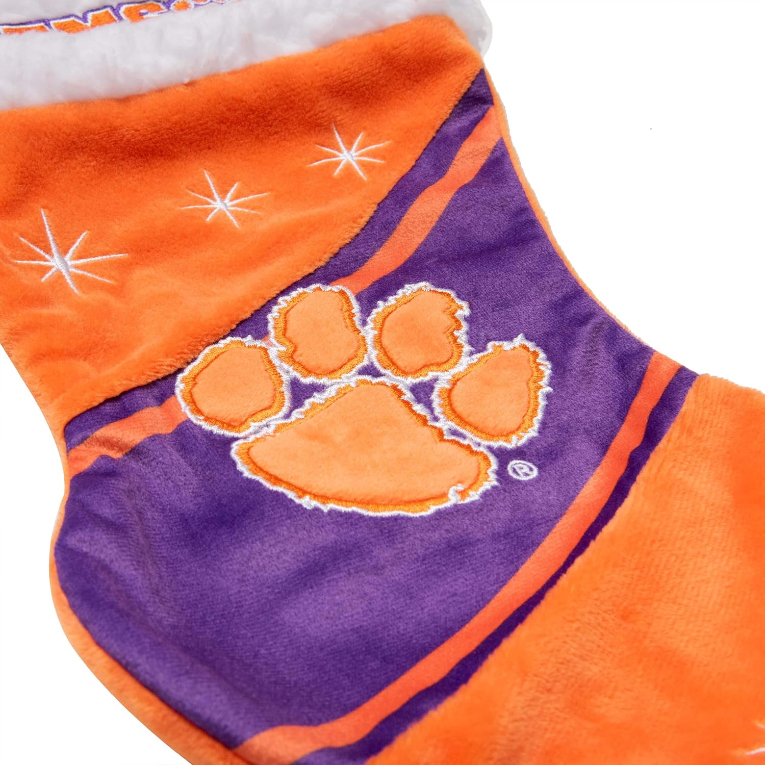 foco NCAA Team Logo Plush 17" Holiday High End Stocking - Image 2