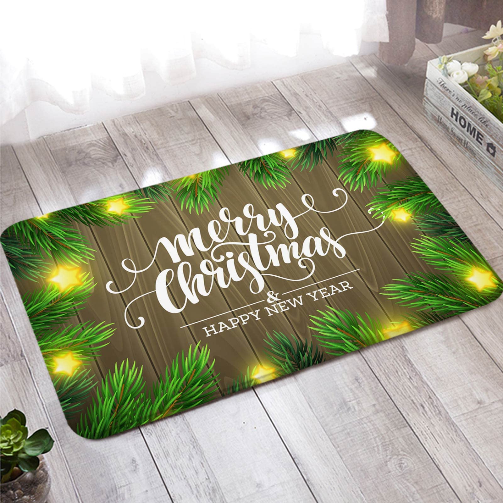 Weihnachten Badematte, Santa Lebkuchen Weihnachtsbaum Badezimmerteppiche, Weiche Absorbierende Weihnachten Fußmatten, Teppich Weihnachten Deko, Rutschfester Weihnachtsteppich Haustürmatte Bodenteppich