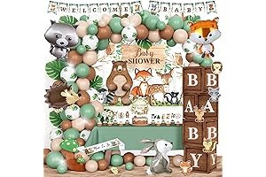Woodland Forest Gender Neutral Baby Shower Decorations for Boys
