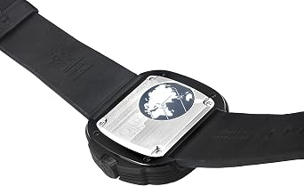 Seven Friday P3B/01 Men's Wristwatch, Watch Black Genuine Leather Strap Waterproof 3ATM