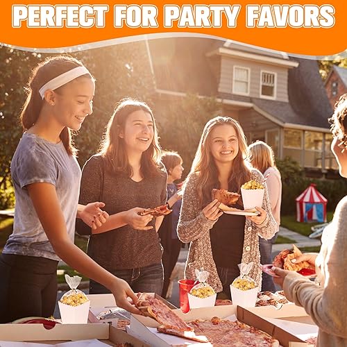 Miniatura 5 de Juego de mini cajas de palomitas de maíz y bolsa transparente para golosinas, bolsas de palomitas de maíz a granel, recipientes de papel con bolsas