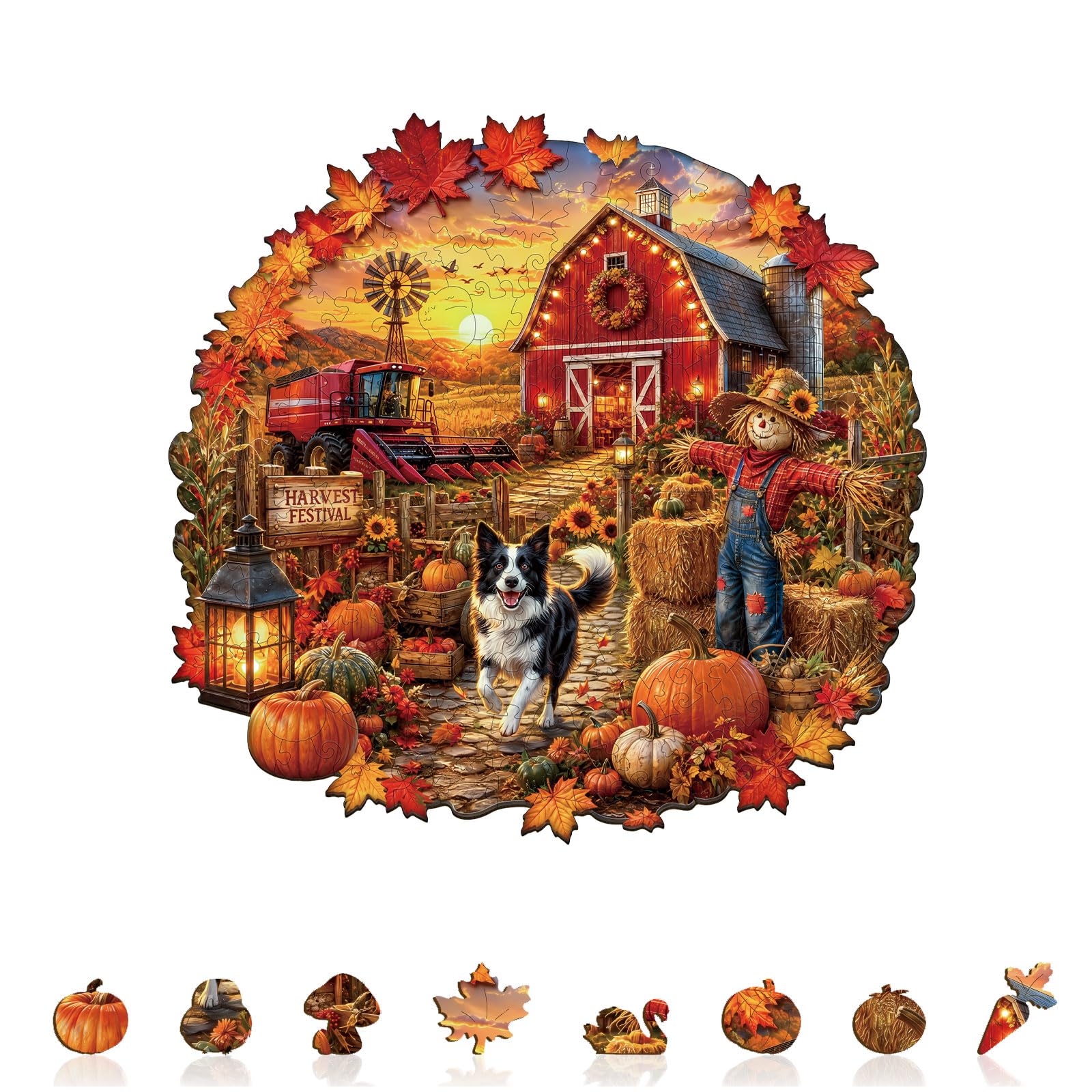 Wooden Puzzles for Adults, Harvest Time Jigsaw Puzzle for Adults