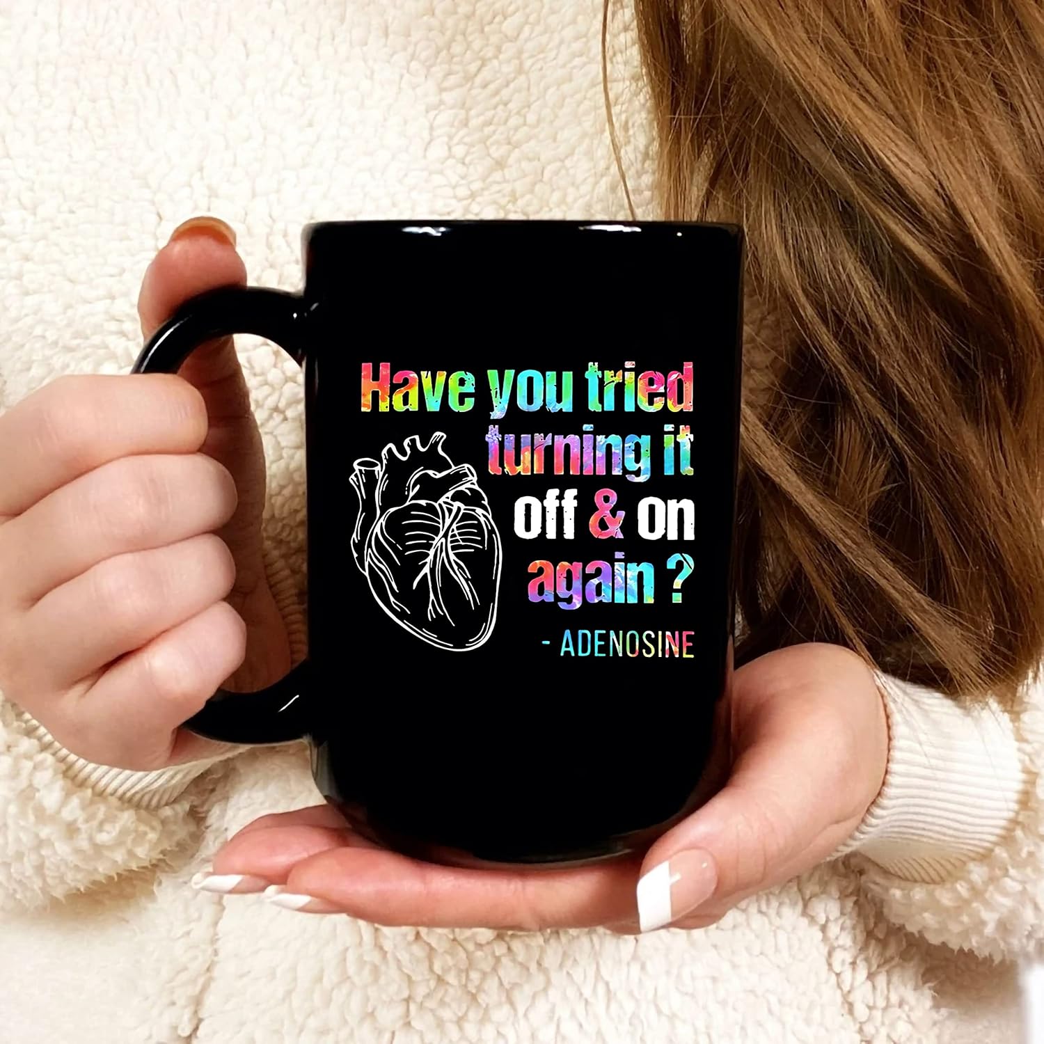 Sottobicchiere Divertente In MDF 'Hai Provato A Spegnere E Riaccendere?' - Regalo Umoristico Per Informatici, Geek E Amanti Del Caffè, 9x9 Cm