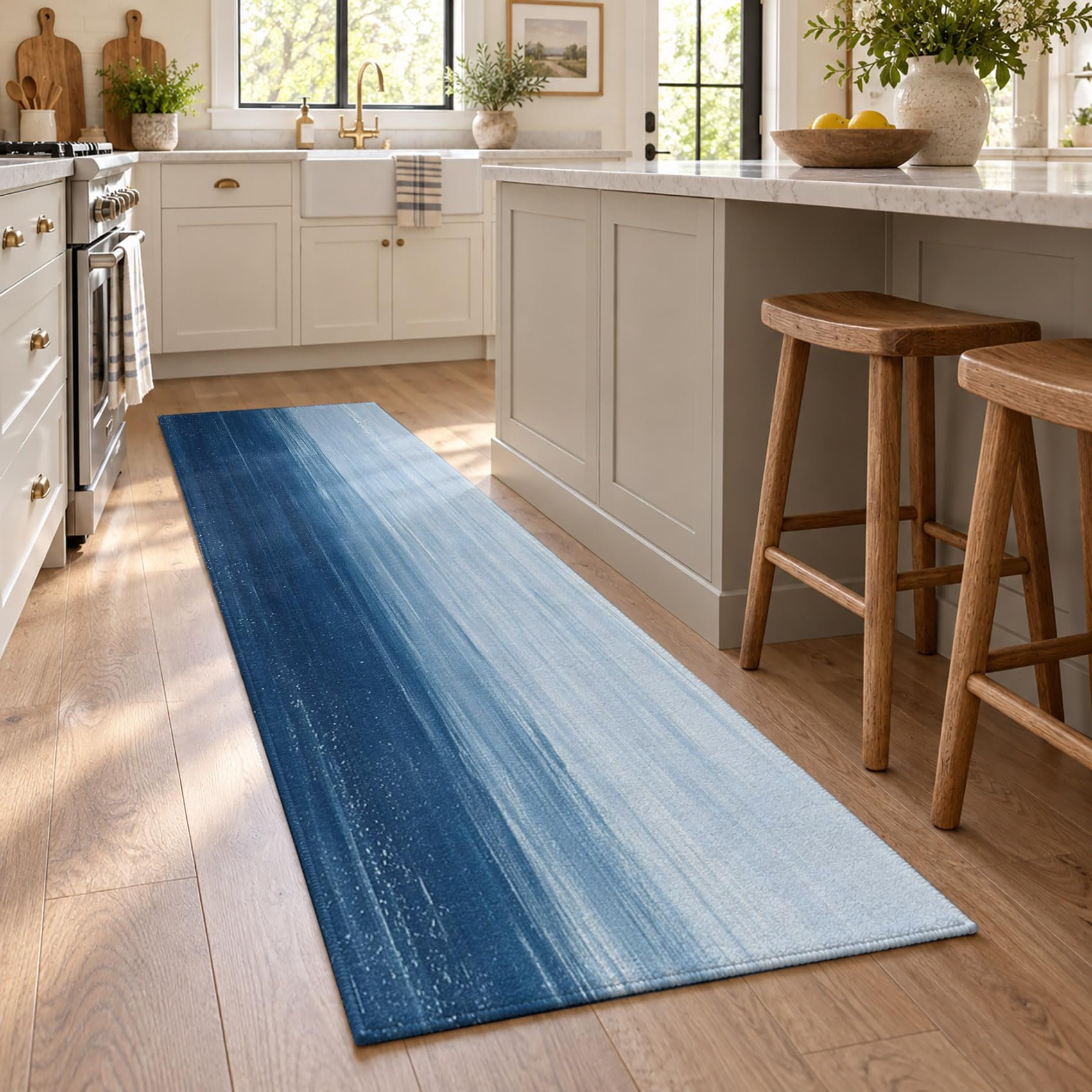 Washable Hallway Runner Ombre