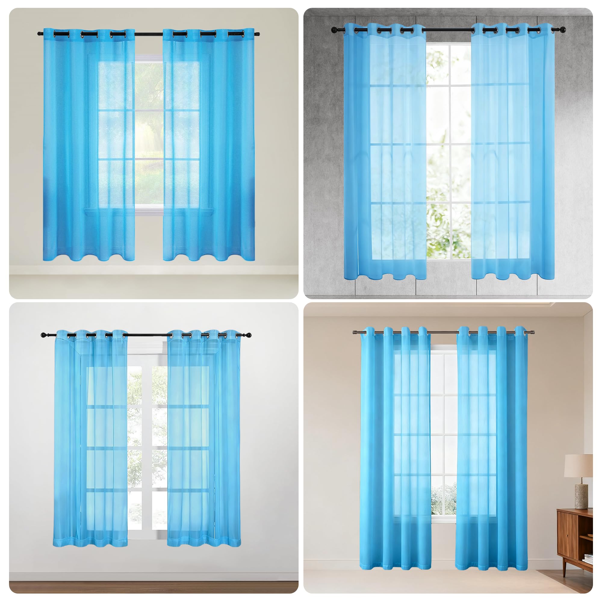 Amazon｜レースカーテン 500 x 250 cm 昼夜目隠し夏用Uvカット遮熱断熱