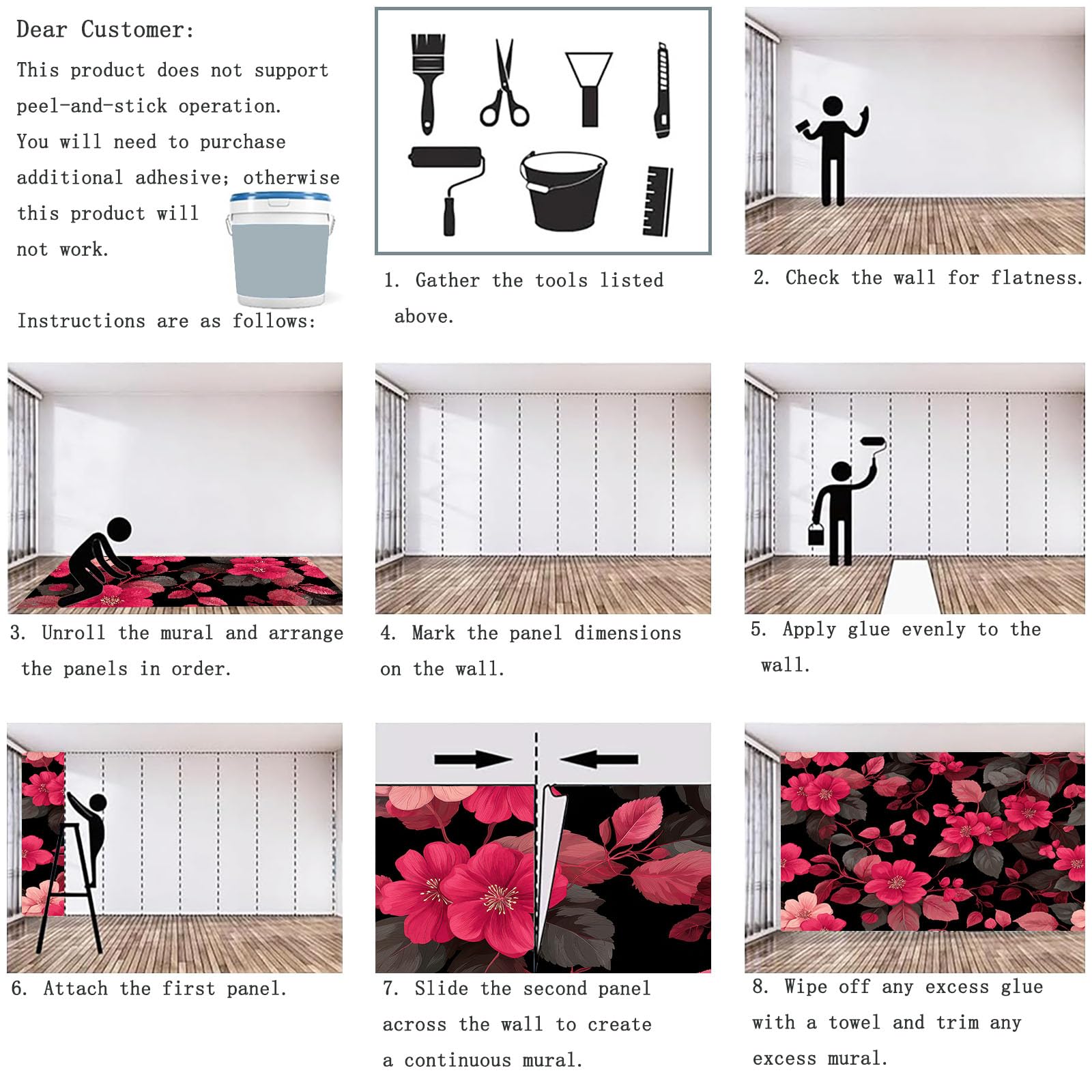 Natürlich Landhausstil Vlies Fototapete, 400 x 280 cm Tapeten Schlafzimmer