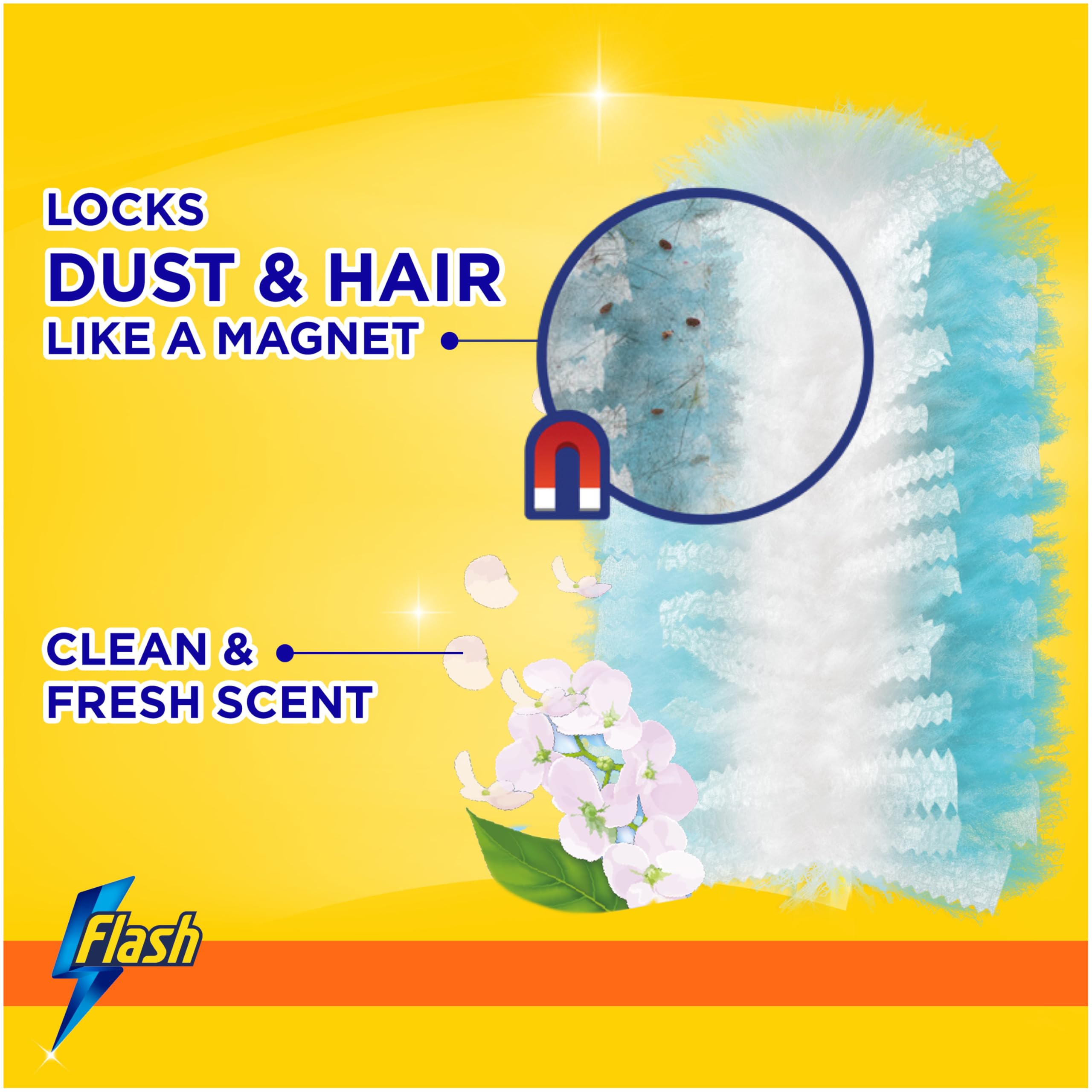 Flash Duster Dust Magnet Refills, Fluffy Dusters Refills, 25 Scented Dusters (5x5), Effective on 100% of Dust, Dust Magnet - 4