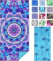 TwoYek Microfiber Sand Free Beach Towel - Oversized 71x32 Quick Dry Super Absorbent Lightweight for Travel Pool Yoga Beach