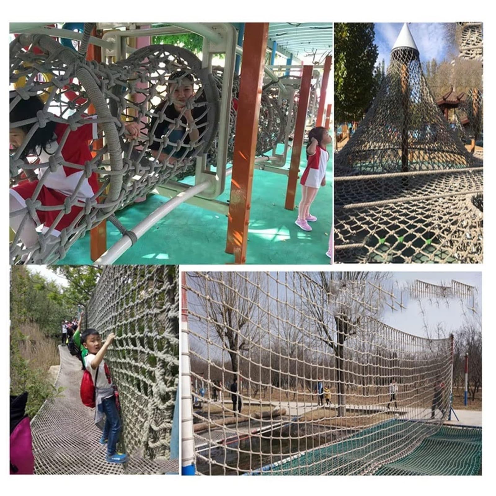 Red de Cuerda Red de Seguridad Infantil de Cuerda de cáñamo, Valla de Cuerda, barandillas for escaleras, jardín, Parque Infantil, Red de Escalada for niños Exterior(1 * 5m)