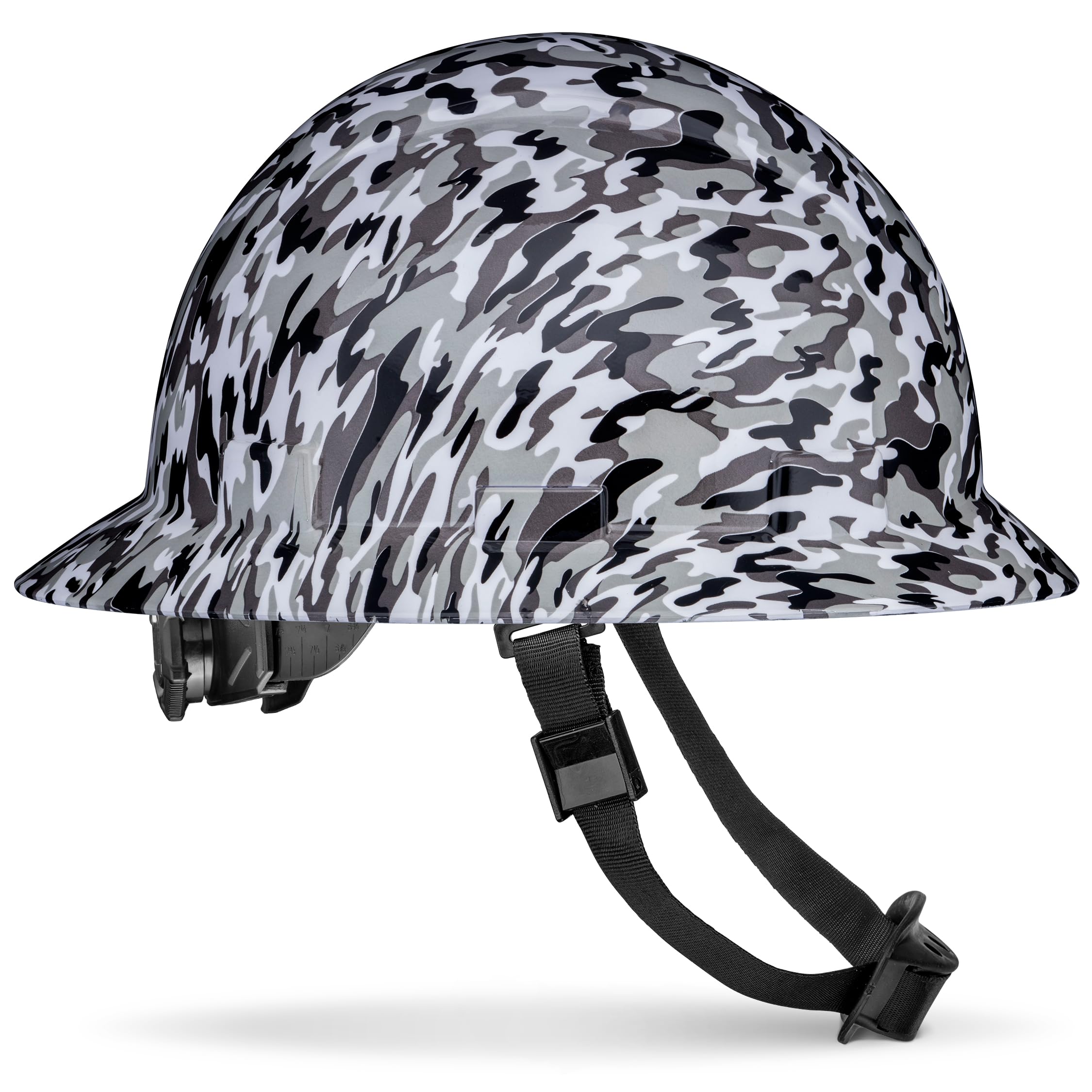 Acerpal Full Brim Non-Vented True Camo Design Gloss Finish OSHA Hard Hat with 6-Point Suspension